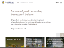 Tablet Screenshot of erfgoedhuis-zh.nl